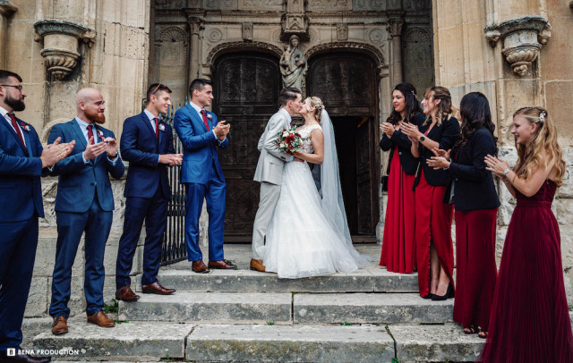 photo de famille le jour du mariage