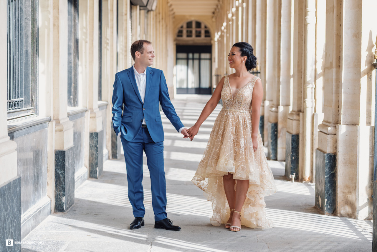 Mariage tout en raffinement et originalité de Minchelly et David à Paris au Salon Hoche