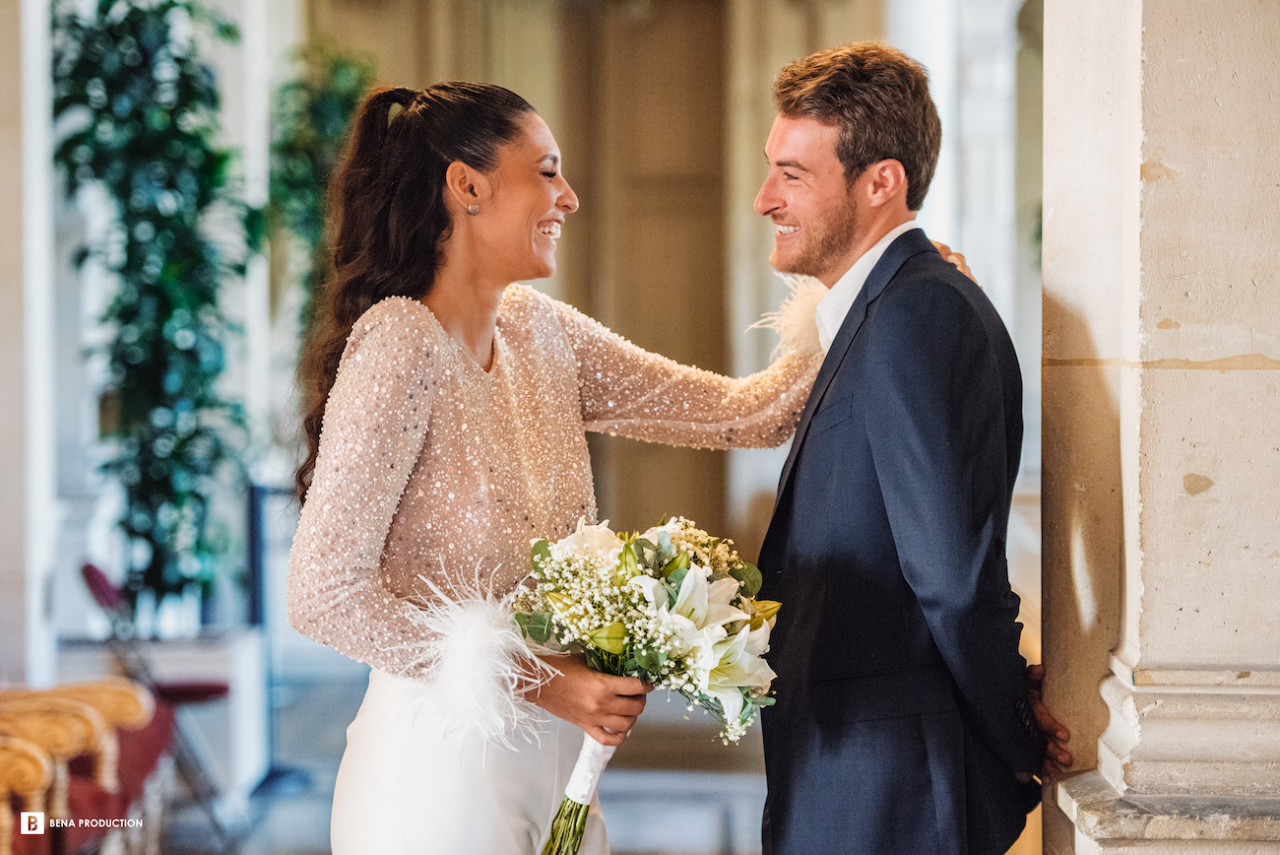 Photos du mariage juif de Jessica et Jimmy, qui ont prononcé leurs vœux de mariage civilement le 29 août à la mairie de Neuilly-sur-Seine 92 et religieusement le 1er septembre 2022 au Manège de Saint-Cloud à Reuil-Malmaison.